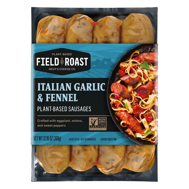 Plant-Based Vegan Italian Garlic & Fennel Sausages - 4 ct