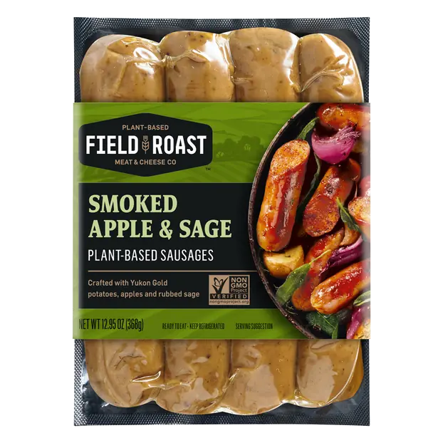 Plant-Based Vegan Smoked Apple & Sage Sausages - 4 ct