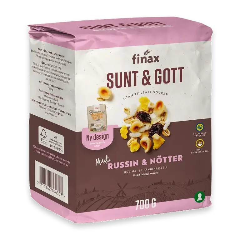 Müsli Sunt & gott russin & nötter 700g