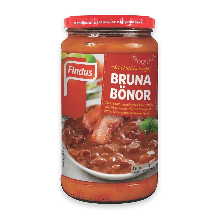 Bruna bönor 520g