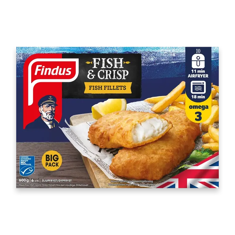 Fish & Crisp Fish Fillets 6-p 600g