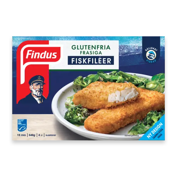 Fiskfiléer Frasiga Glutenfria Frysta/4-pack