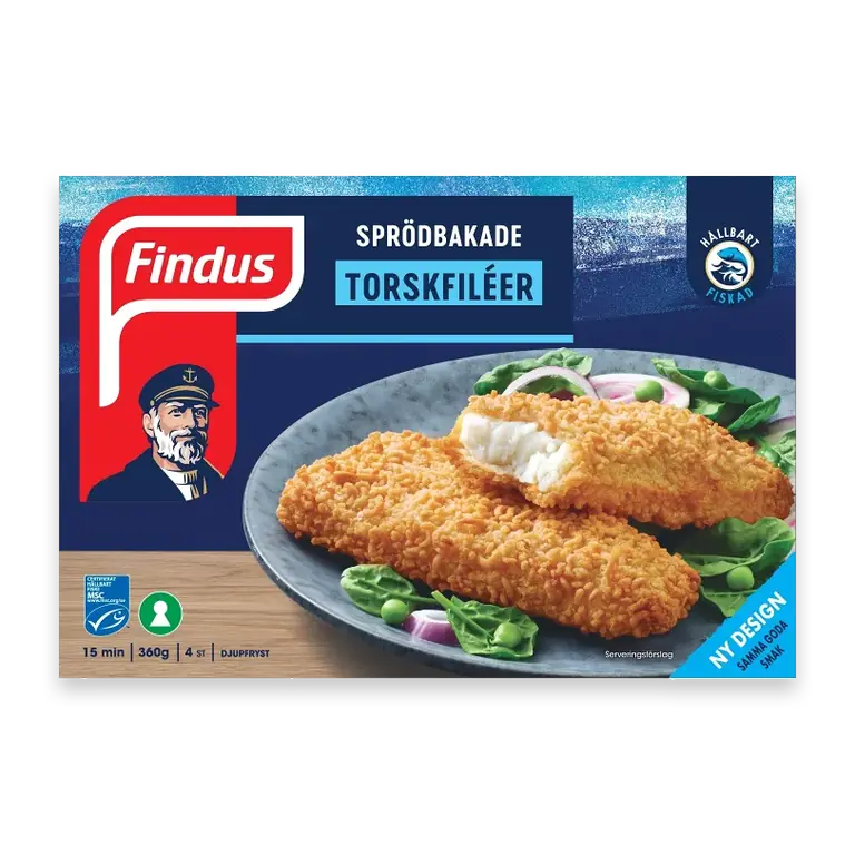 Torskfilé Sprödbakad Fryst 4-p 360g