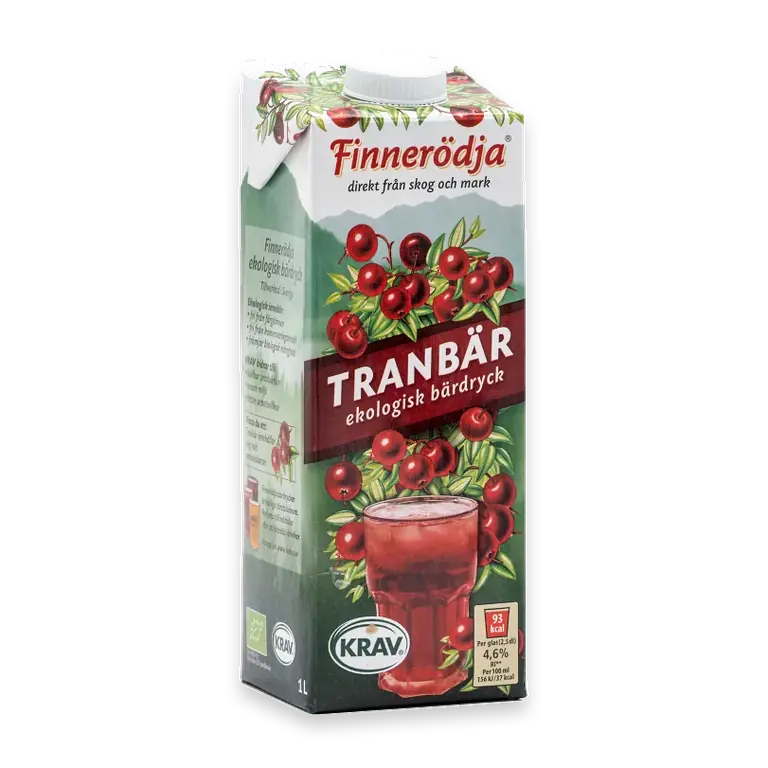 Tranbärsdryck Ekologisk 1l KRAV