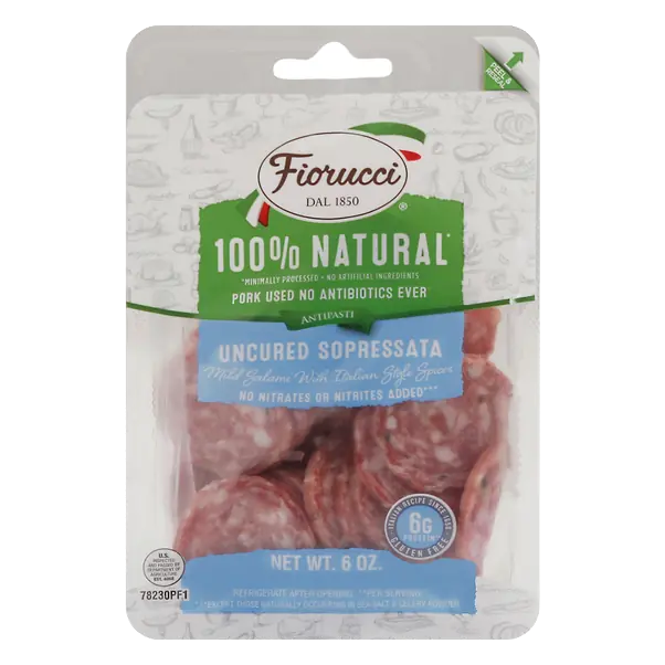 100% Natural Uncured Sopressata Sliced
