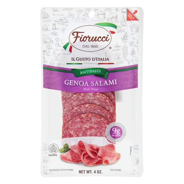 Genoa Salami with Wine Sliced