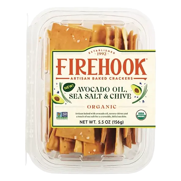 Avocado Oil, Sea Salt & Chive Artisan Baked Crackers