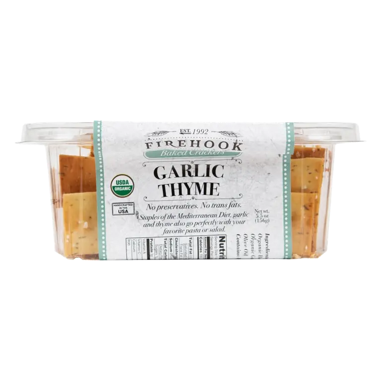 Garlic Thyme Organic Mediterranean Baked Crackers
