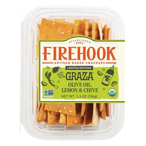 Graza Olive Oil, Lemon & Chive Artisan Baked Crackers