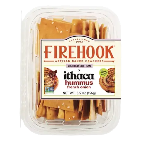 ITHACA Hummus French Onion Organic Artisan Baked Crackers