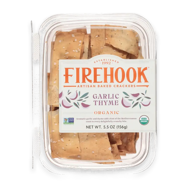 Organic Garlic Thyme Artisan Baked Crackers 5.5 oz