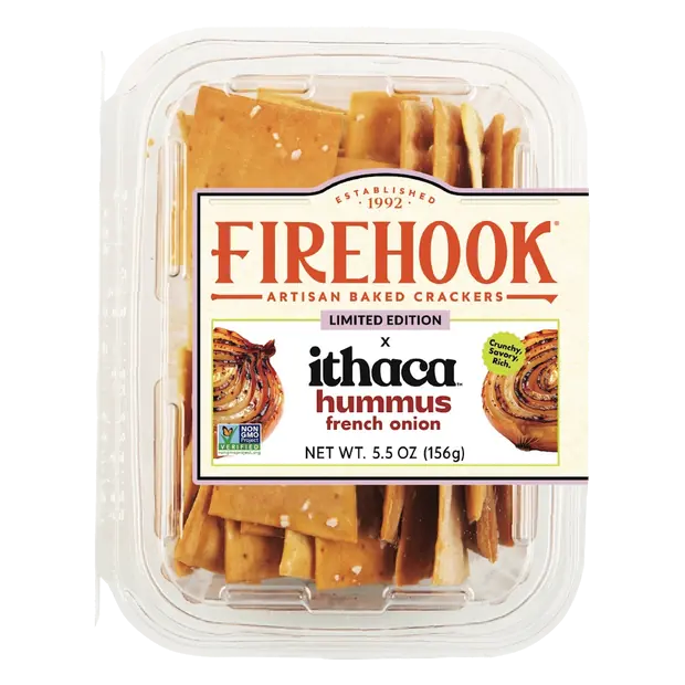 Organic Ithaca Hummus French Onion Baked Crackers