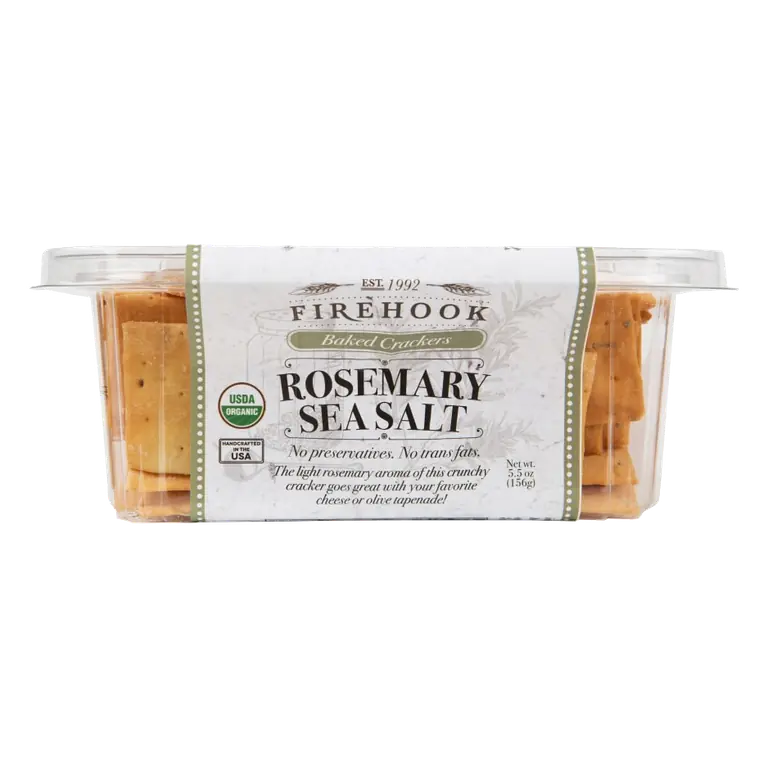 Rosemary Sea Salt Organic Mediterranean Baked Crackers