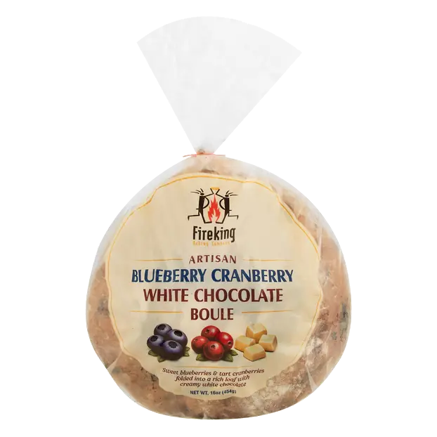 Fireking Artisan Blueberry Cranberry White Chocolate Unsliced Boule