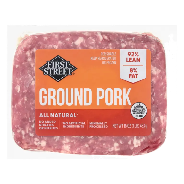 92% Lean/8% Fat Ground Pork