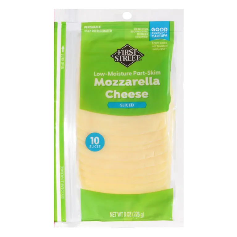 Mozzarella Low-Moisture Part-Skim Cheese Sliced