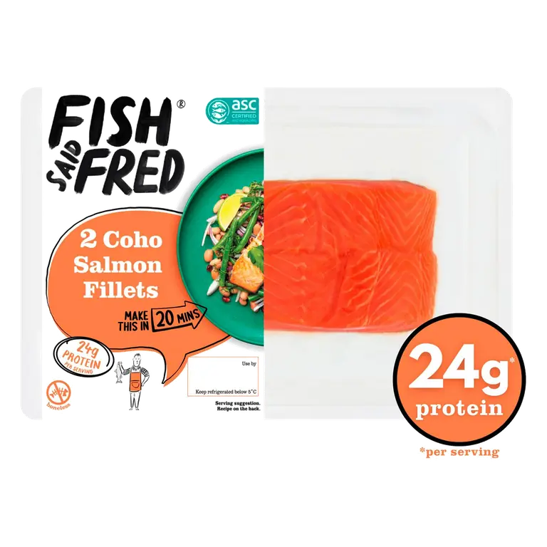 2 x Coho Salmon Fillets 250g