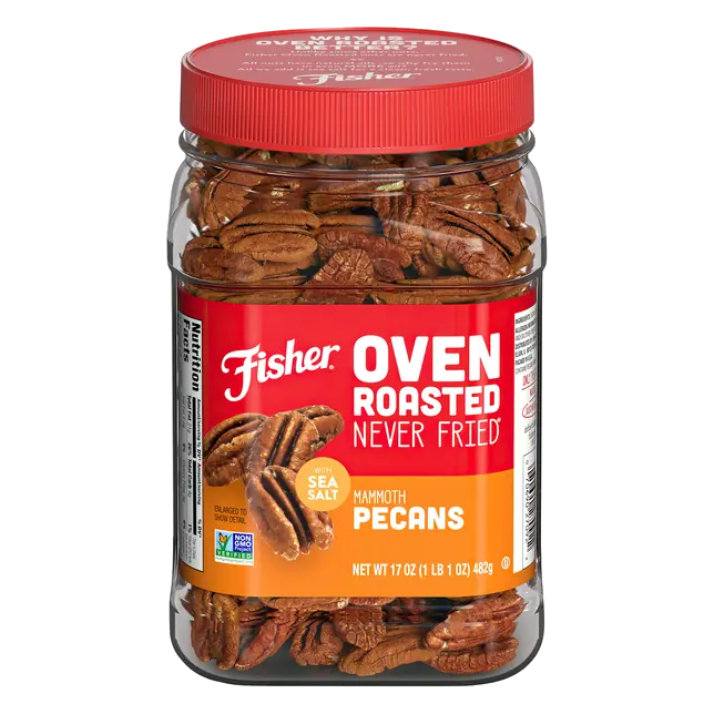 Oven Roasted Never Fried Mammoth Pecans with Sea Salt