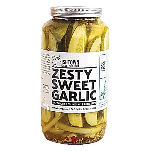 Zesty Sweet Garlic Pickles