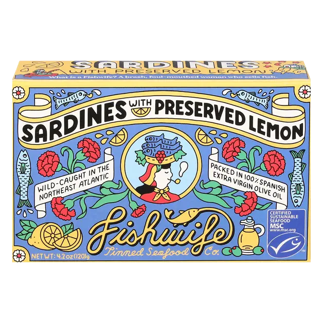 Sardines with Preserved Lemon in Extra Virgin Olive Oil