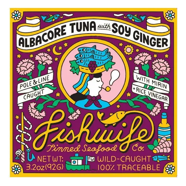 Fishwife Tinned Seafood Co Albacore Tuna with Soy Ginger, 3.2oz