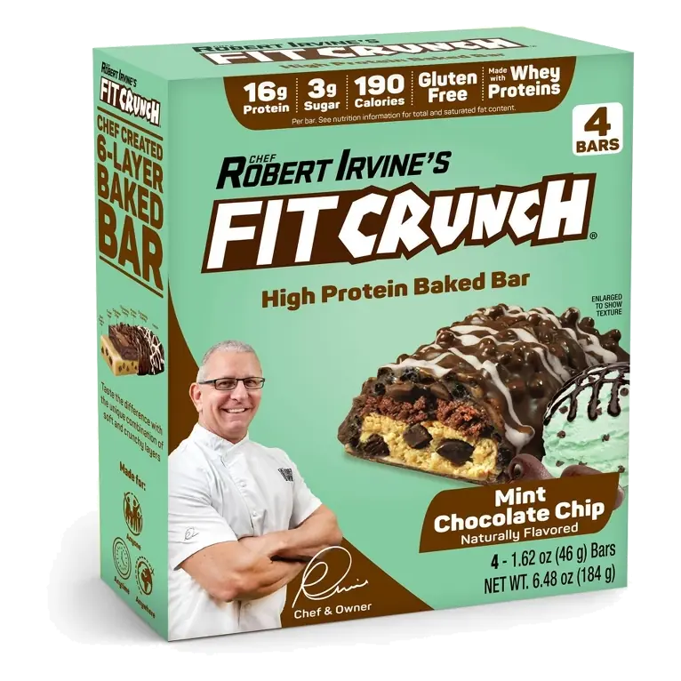 FITCRUNCH Mint Chocolate Chip Baked Snack Bar