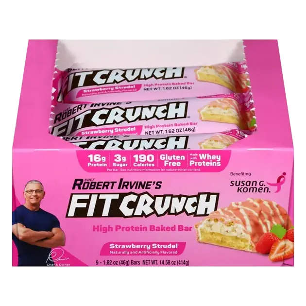 High Protein Strawberry Strudel Baked Bar