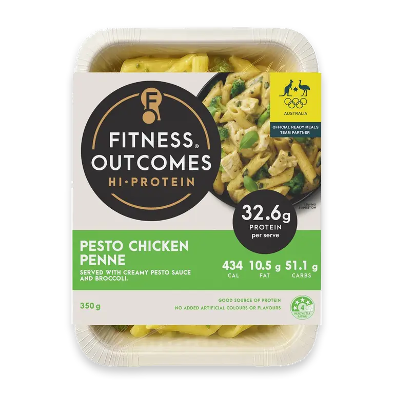 High Protein Pesto Chicken Penne