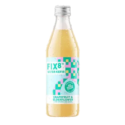 Water Kefir Grapefruit & Elderflower Sparkling Soda