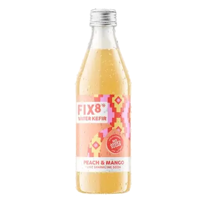 Water Kefir Peach & Mango Live Sparkling Soda