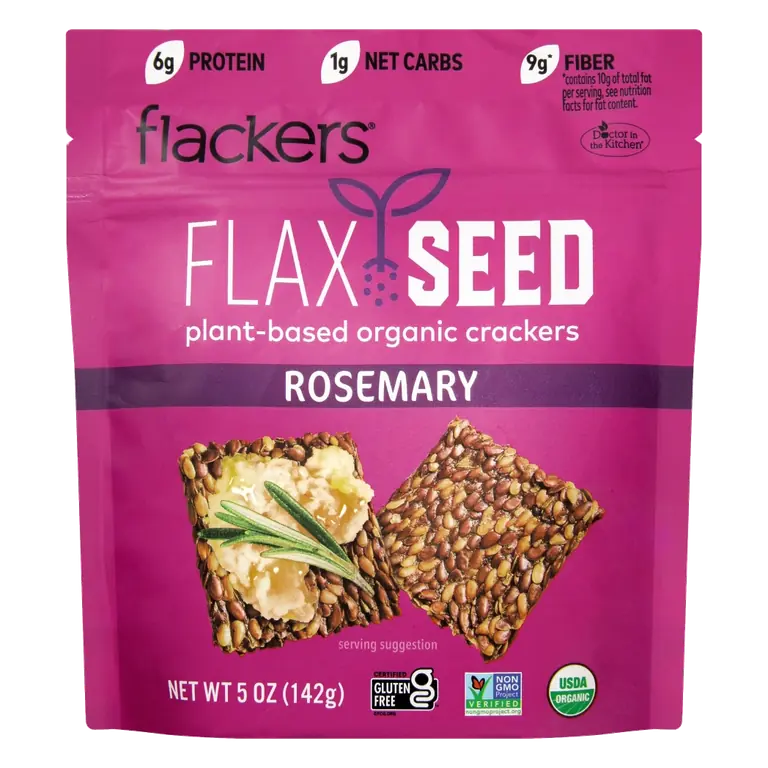 Rosemary Flax Seed Crackers