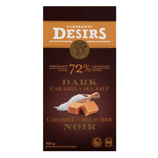 GMO Free Dark Chocolate Caramel & Sea Salt 100 g