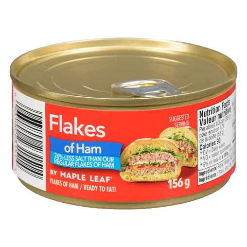 Maple Leaf Canned Flakes Of Ham Less Salt 156 g