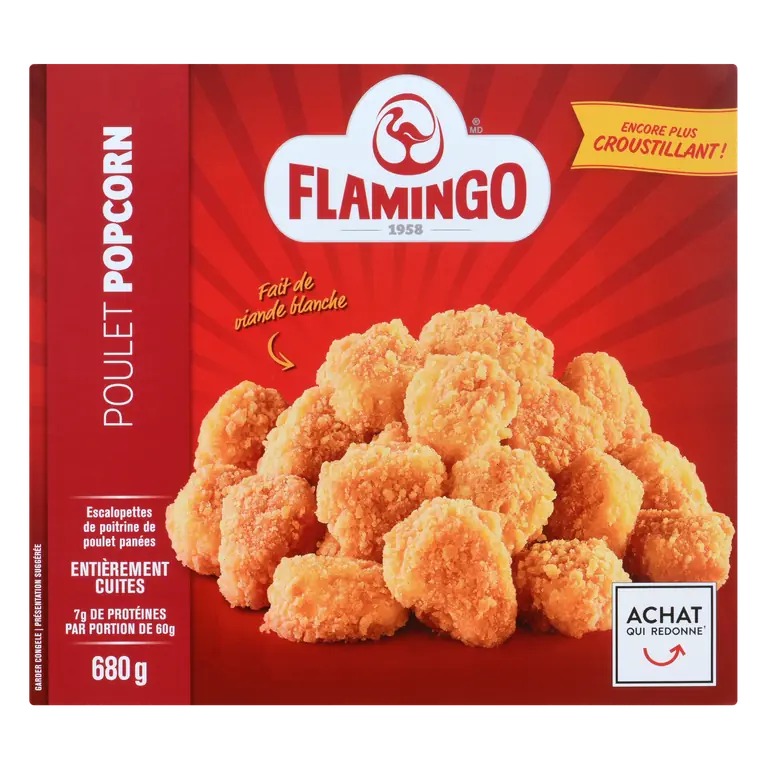 Frozen Breaded Fully Cooked Popcorn Chicken 680 g