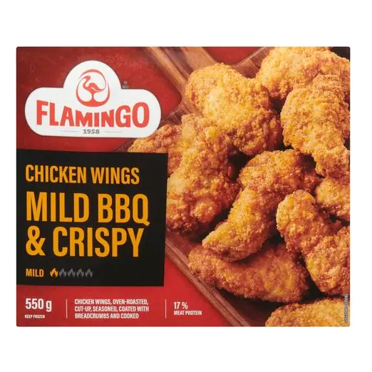 Frozen Chicken Wings Breaded Mild BBQ 550 g