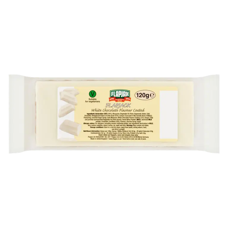 Flapjax Flapjack White Chocolate Flavour Coated 120g