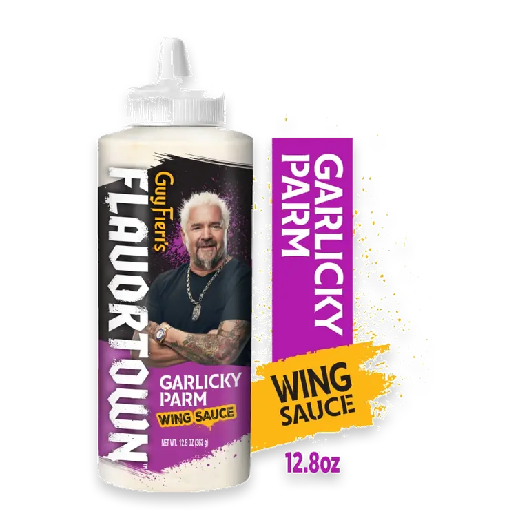 Guy Fieri Flavortown Garlicky Parm Wing Sauce For Chicken Wings & Pasta, 12.8 oz