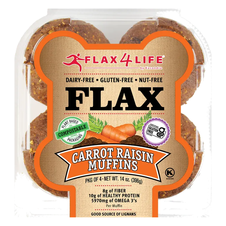 Carrot Raisin Flax Muffins