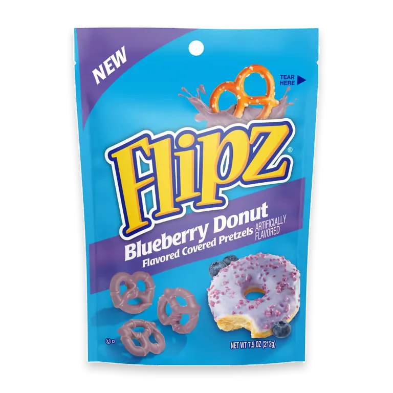 Blueberry Donut Flavored Covered Pretzels