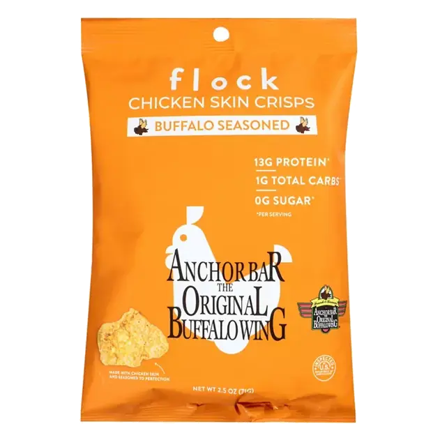 Buffalo Seasoned Chicken Skin Crisps