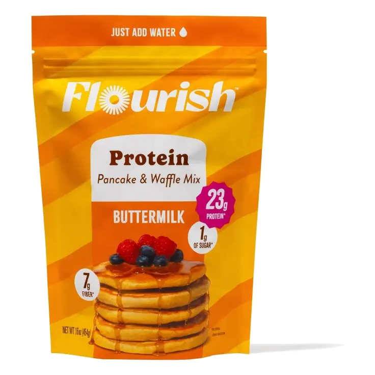 Flourish Pancakes Buttermilk Protein Pancake and Waffle Mix, 16oz