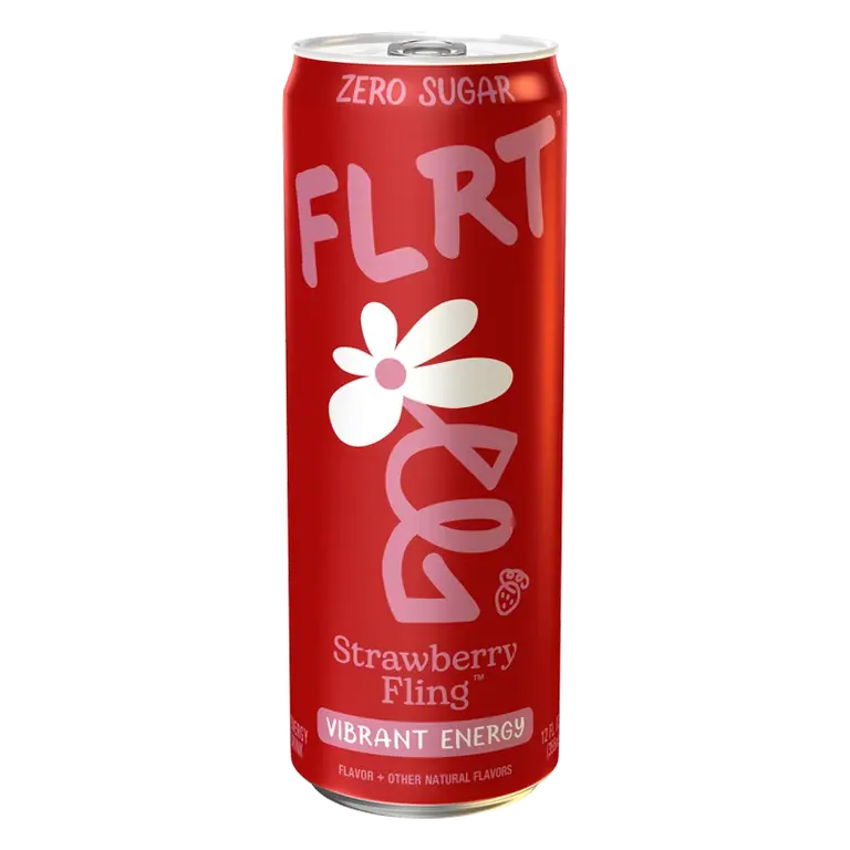 FLRT Strawberry Fling Sugar Free Energy Drink Single, 12 fl oz: Caffeinated