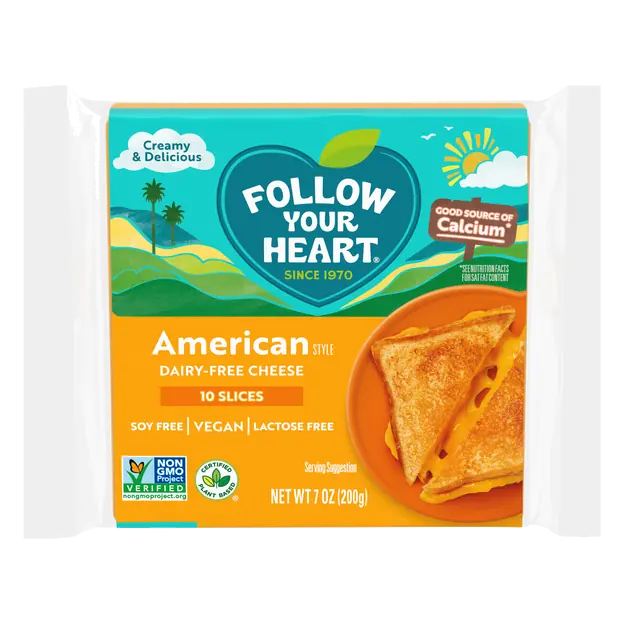 Dairy Free Plant-Based Vegan American Slices - 10 ct