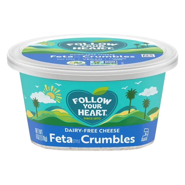 Dairy Free Plant-Based Vegan Feta Style Crumbles