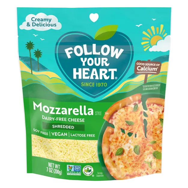 Dairy Free Plant-Based Vegan Finely Shredded Mozzarella