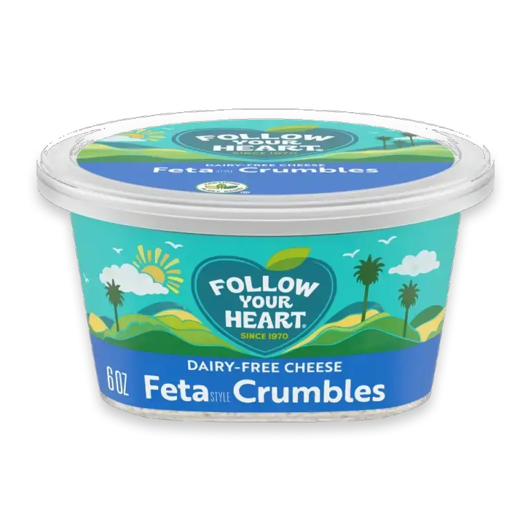Dairy Free Vegan Feta Style Crumbles Cheese