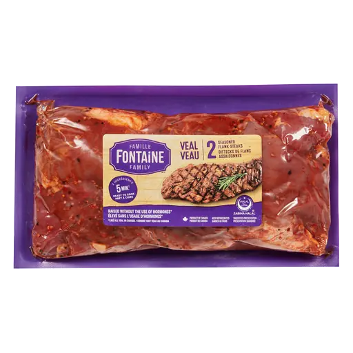 Veal Flank Steak Seasoned 600 g