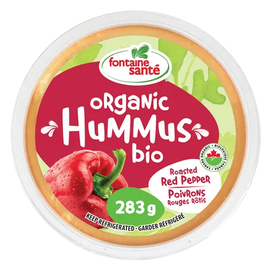 Organic Hummus Roasted Red Pepper 283 g