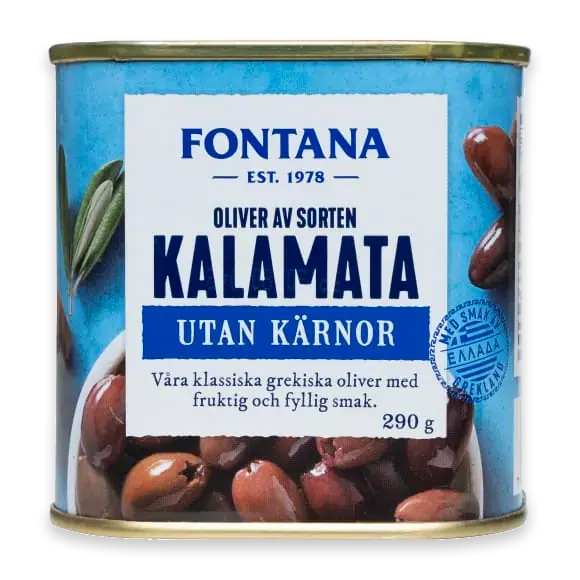 Kalamata Oliver Utan Kärnor