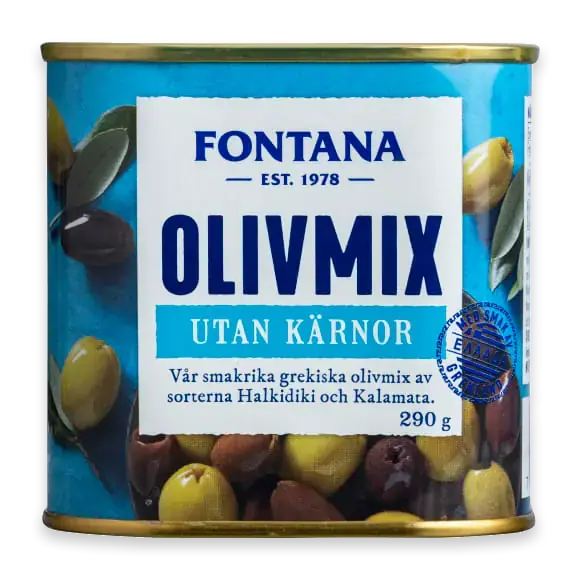 Olivmix Halkidiki & Kalamata Utan Kärnor
